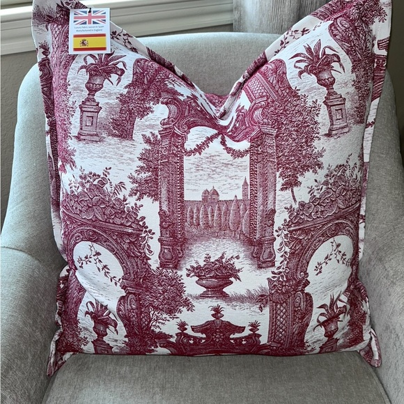 1-NWT SPANISH WOVEN GREEK GARDEN DESIGN PILLOW (Read description for details) - Picture 5 of 11